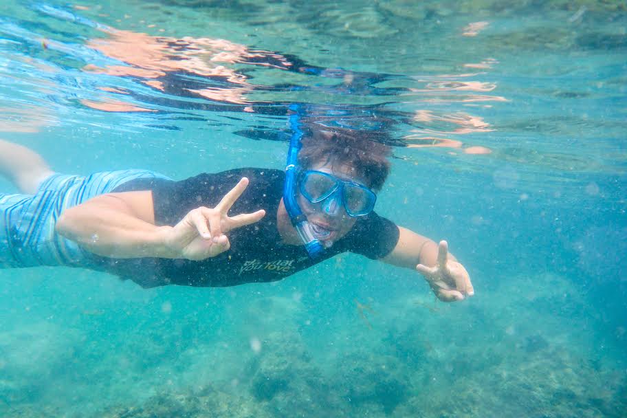 craig snorkeling in the ocean