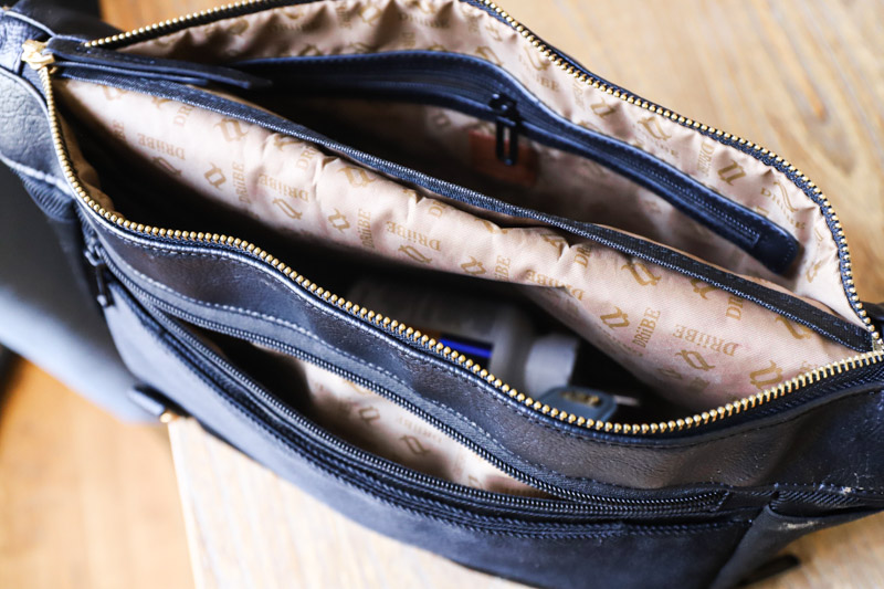 open purse with ltos of storage