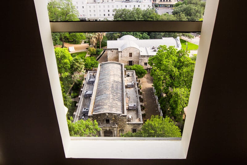 overview of alamo from hotel window