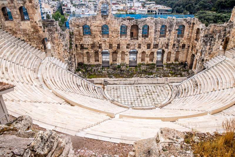 Looking over the Odean theater