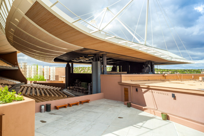 exterior of the Modern The Santa Fe Opera, New Mexico, USA