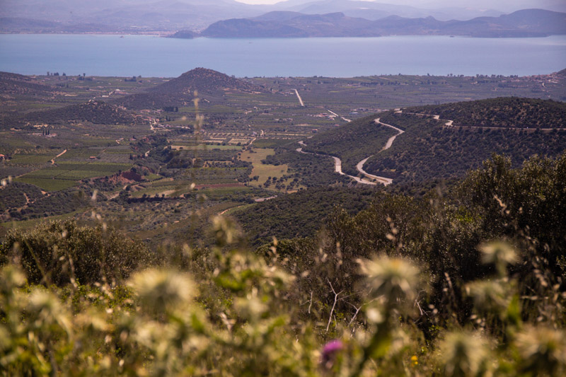 peloponnese mountains and coastline