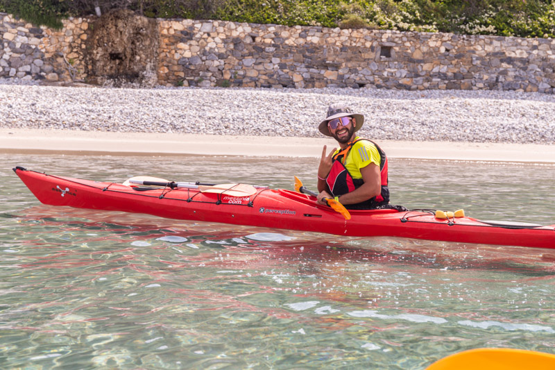 kayak tour guide smiling at camera