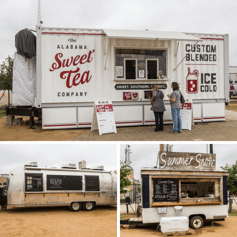 Food trucks at The Silos, Waco, Texas