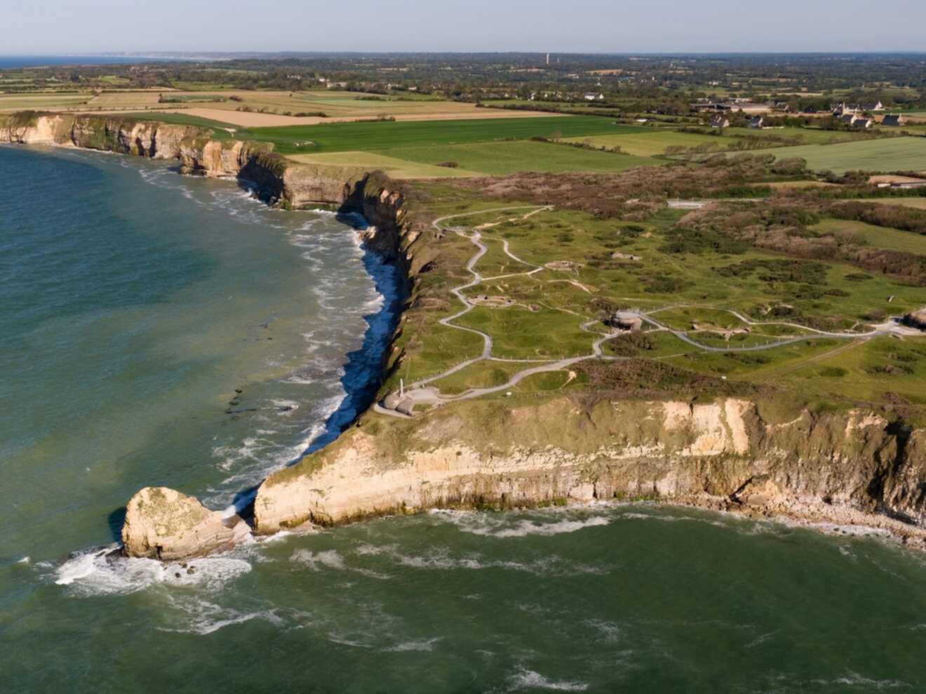 Aerial view of Pointe du Hoc