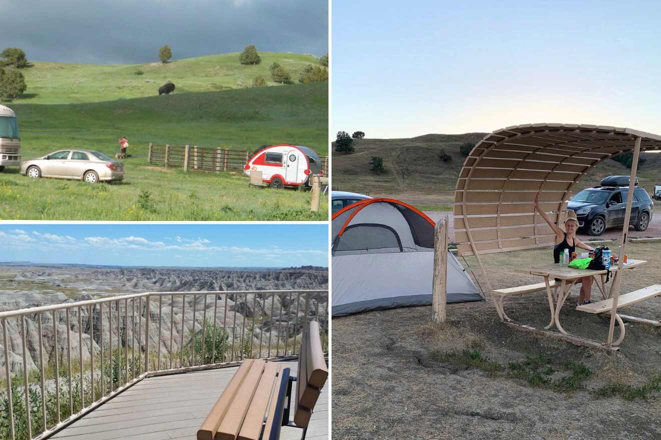 photo collage from Sage Creek Campground