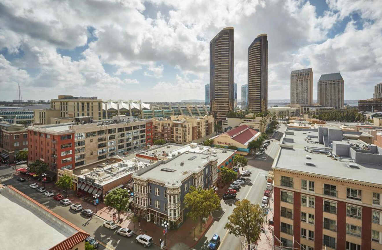 Aerial view over San Diego