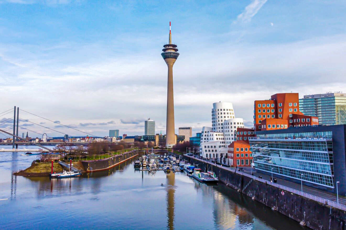 Dusseldorf Tower and Rheine River