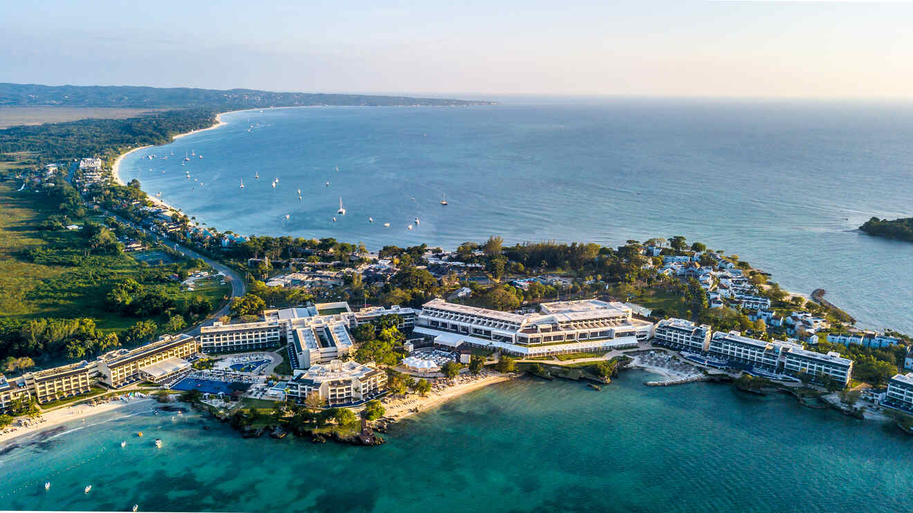 Aerial view of a resort