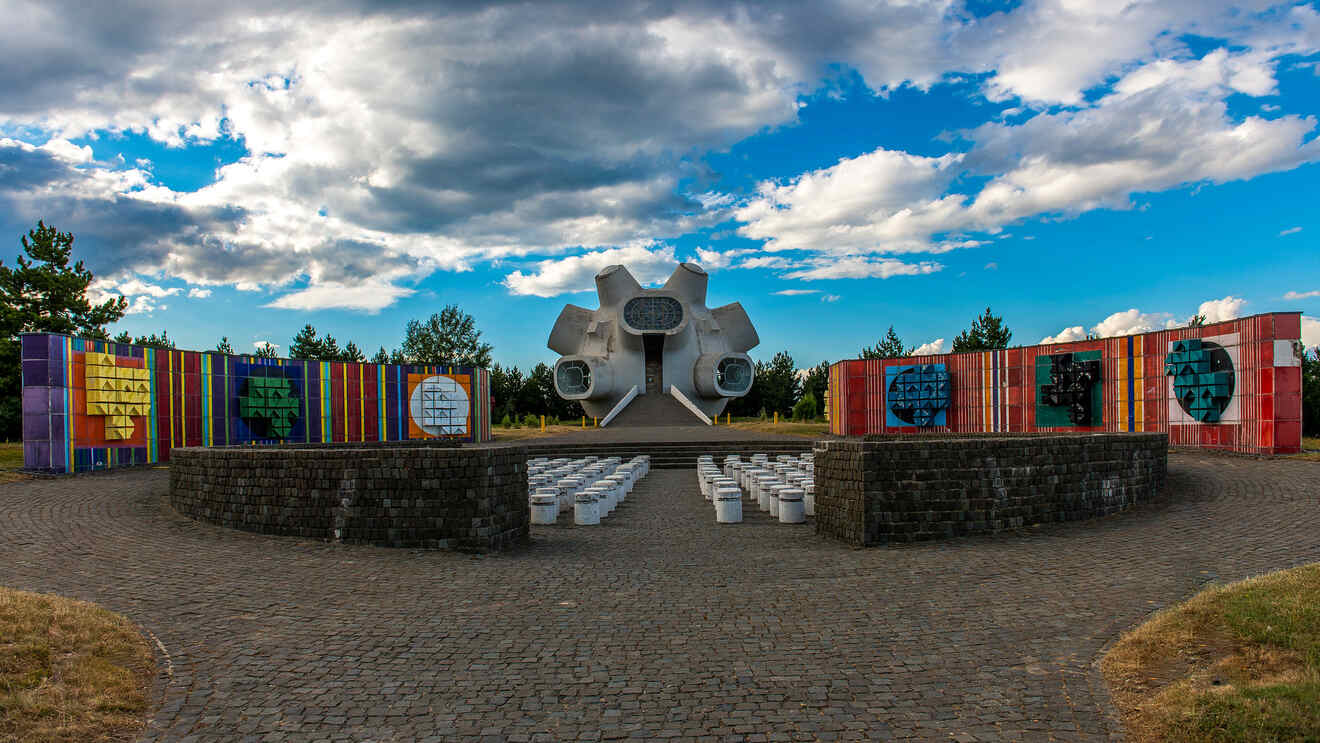 View of Makedonium museum in Krushevo