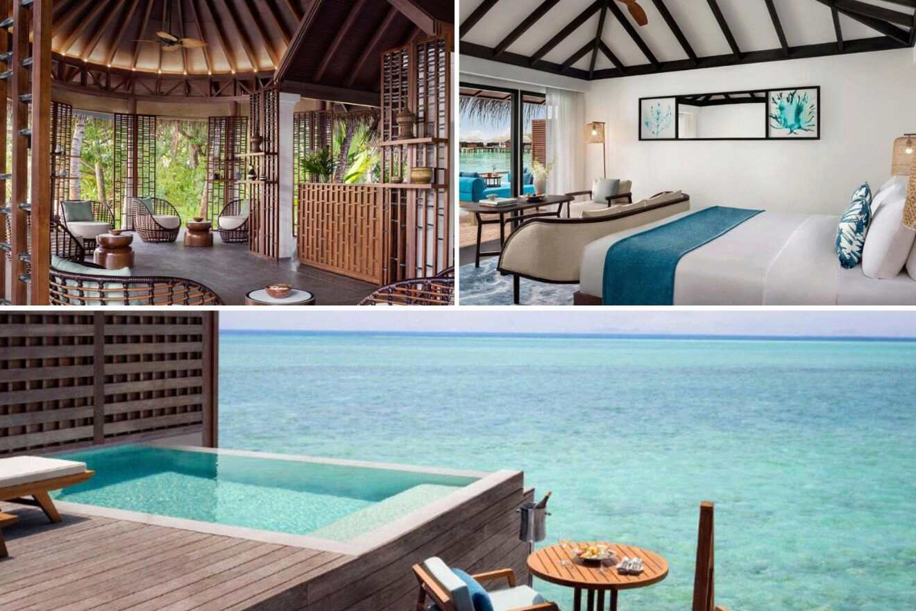 collage with resort view, bedroom and lounge