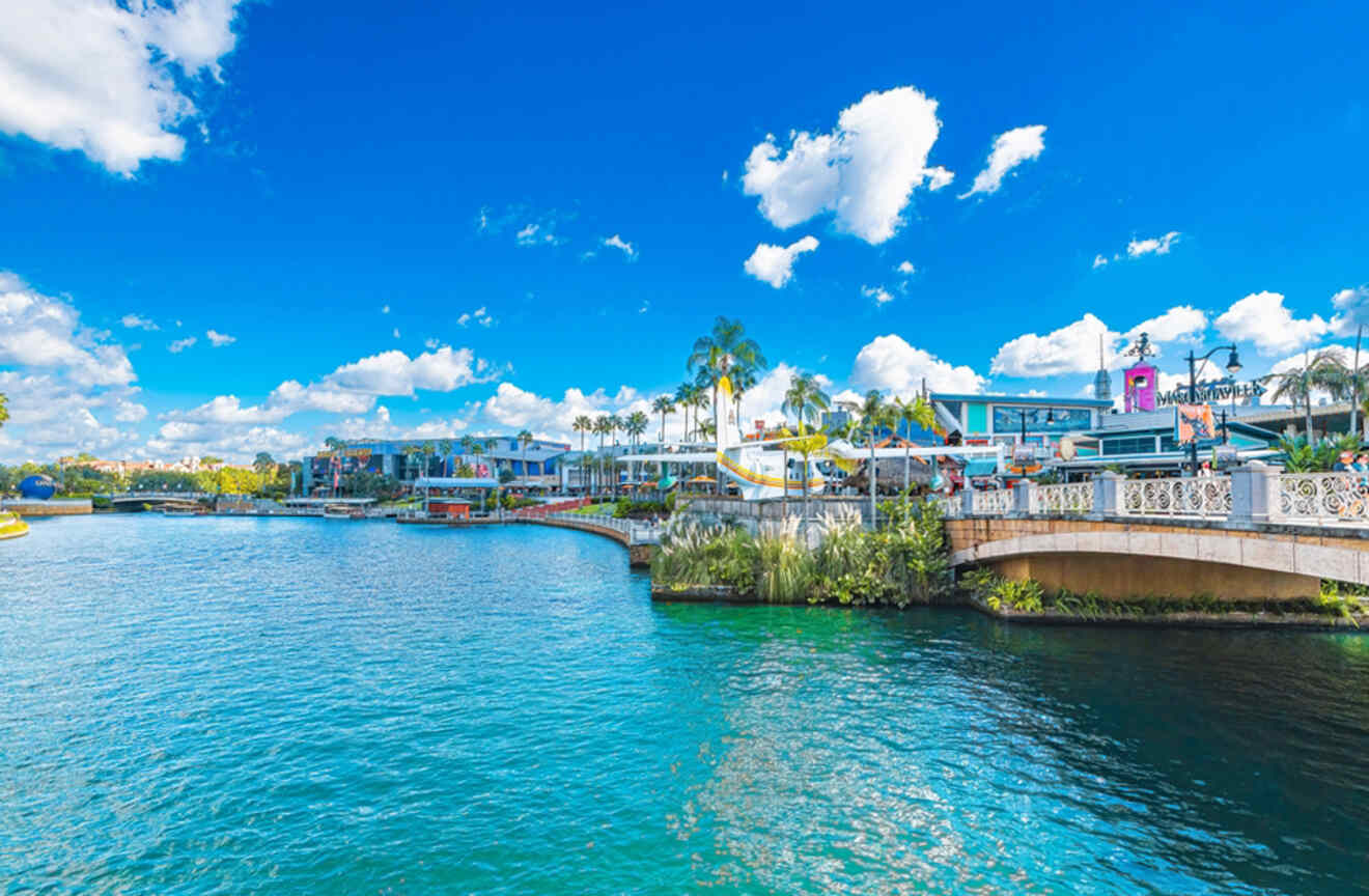 View of the Islands of Adventure from the water