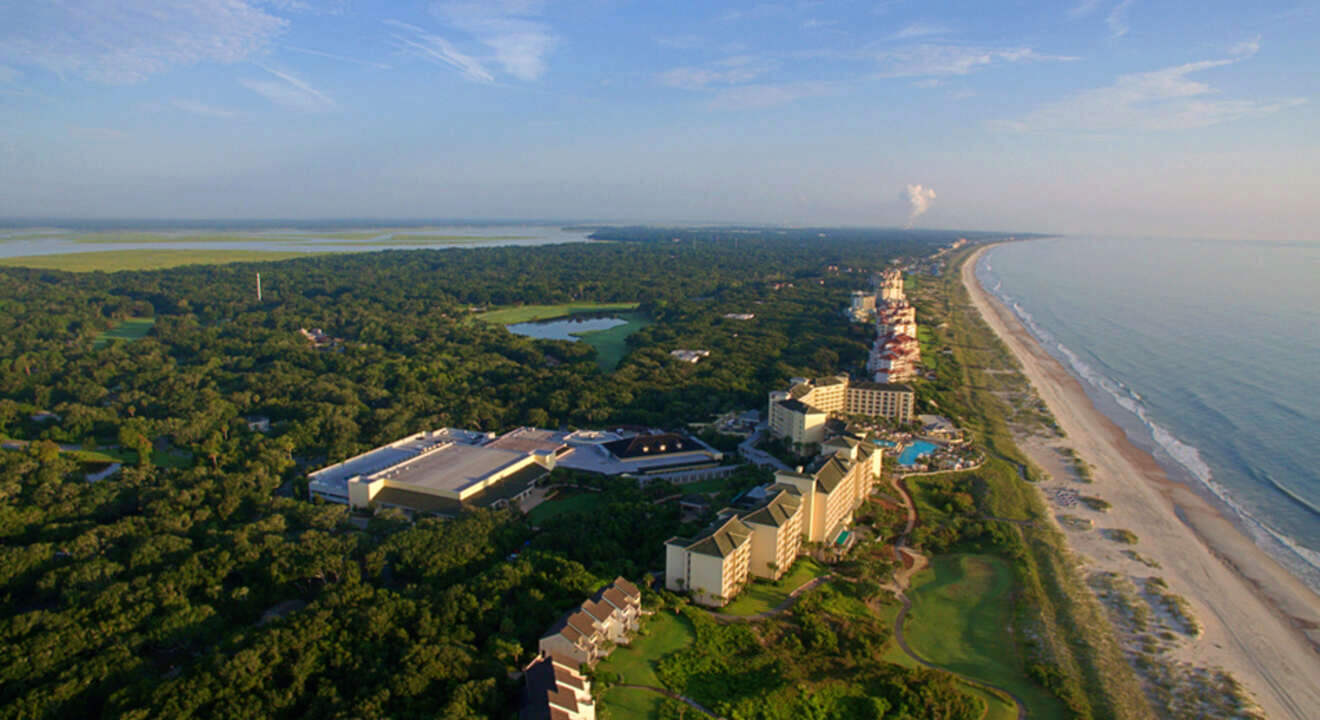 Aerial view of Amelia Island