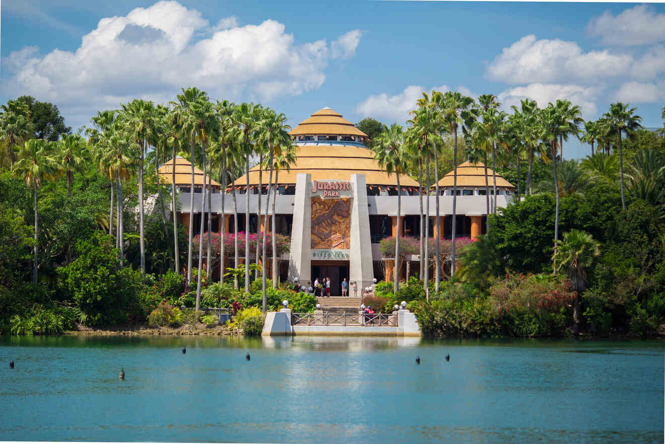 View of the entrance to Jurassic Park