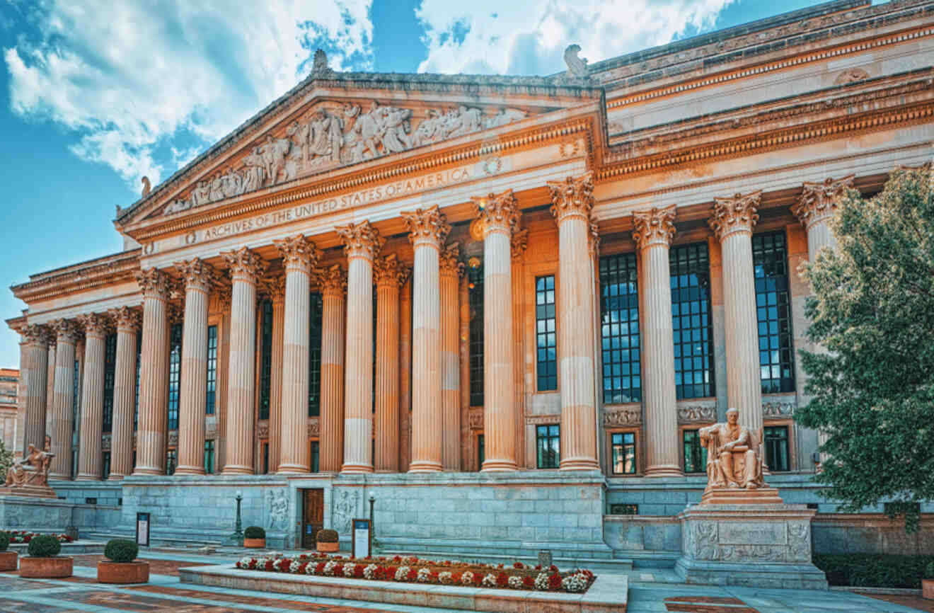 View of the National Archives building exterior