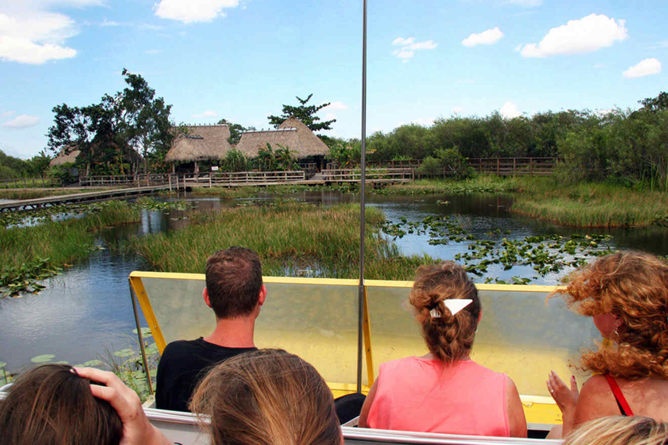 people on a boat at Everglades National Park