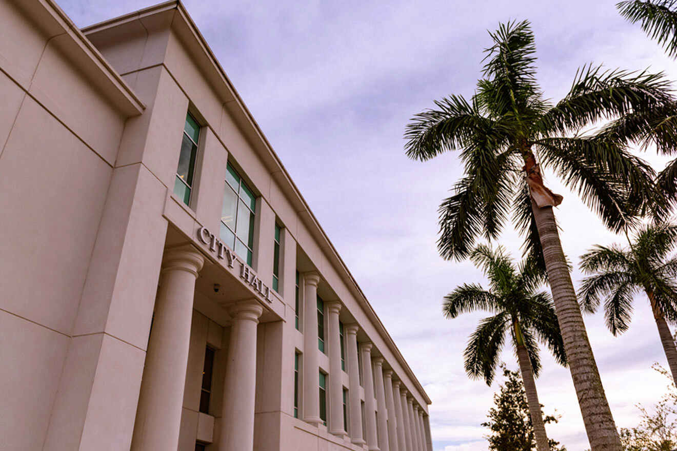 exterior view of Homestead Town Hall