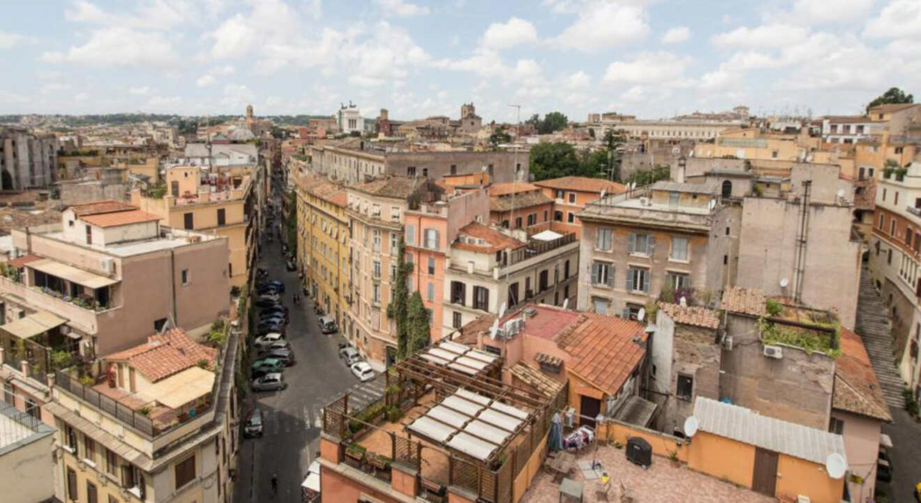 Aerial view of Rome