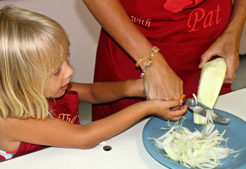 people cooking food