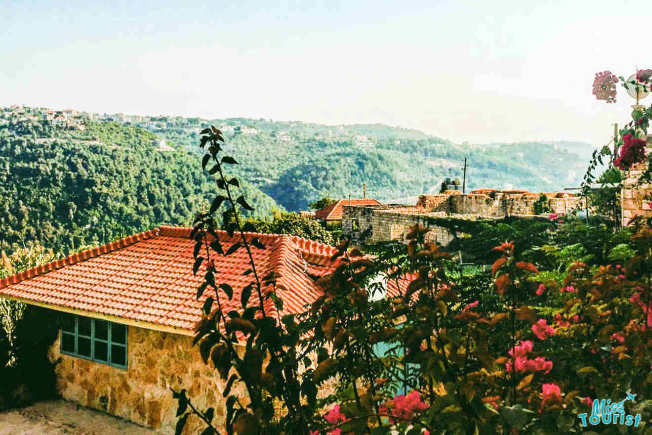 View of the mountains at Deir El Qamar