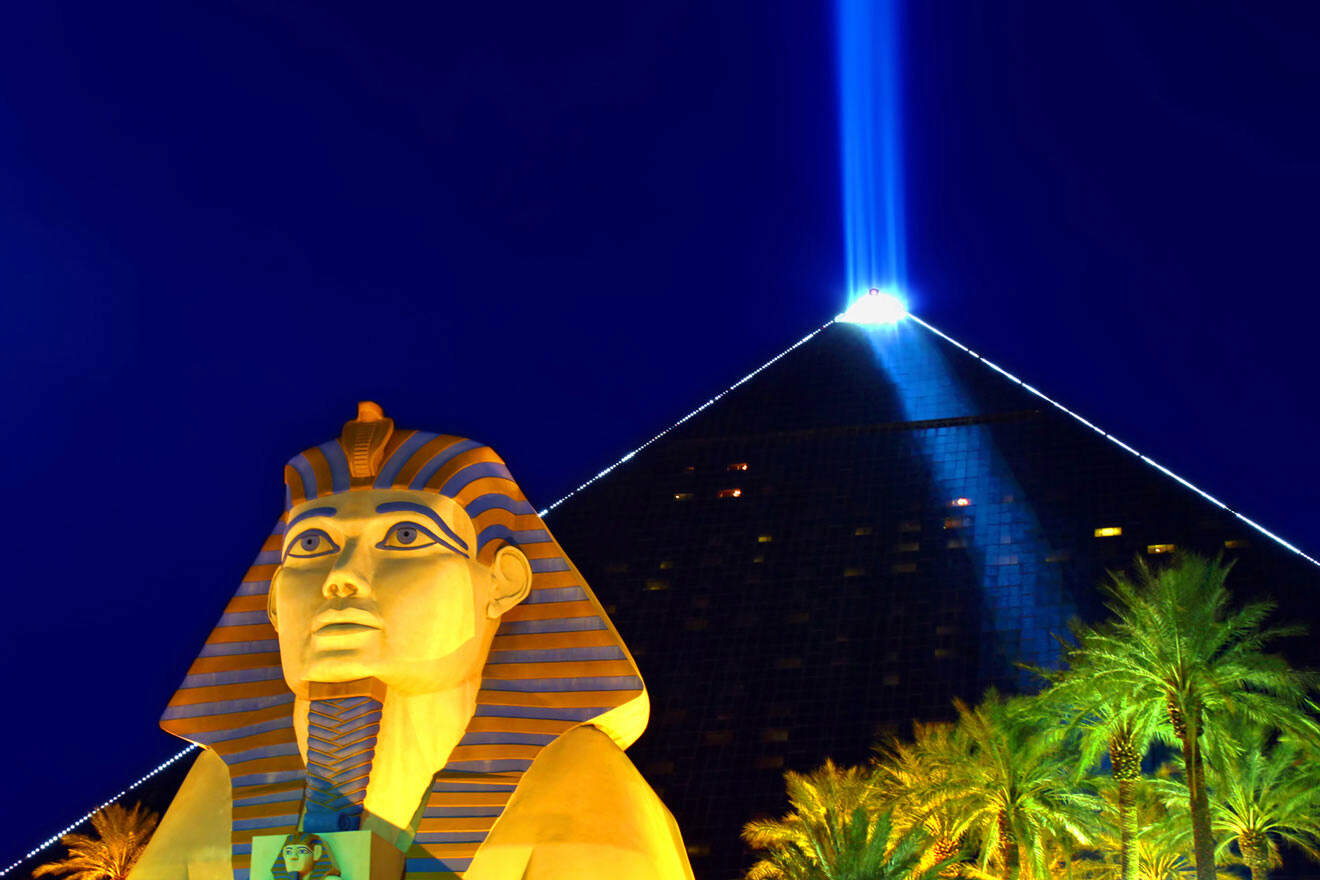 Luxor Las Vegas Hotel at night