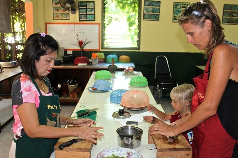 people cooking food