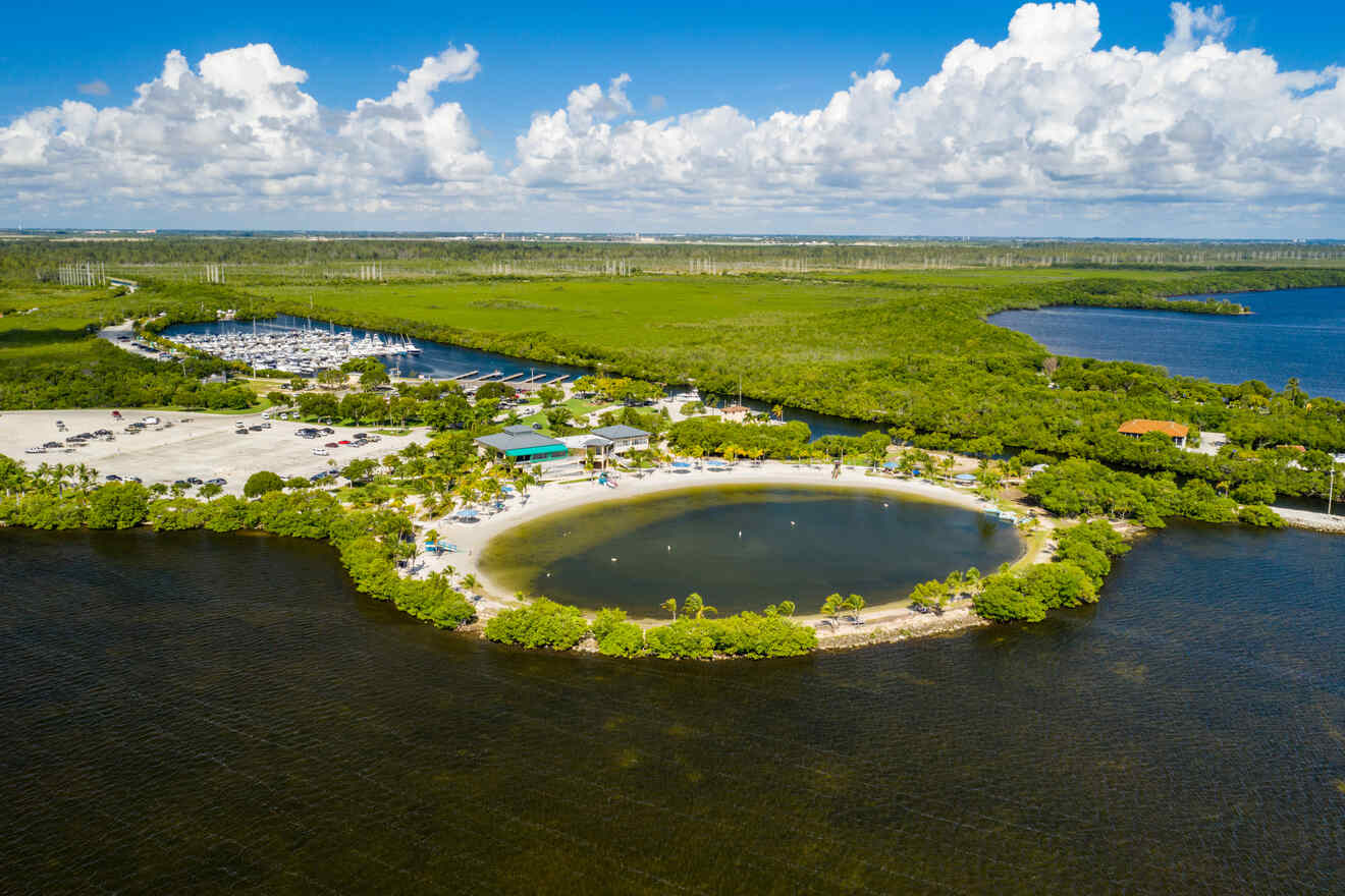 aerial view over Bayfront Park