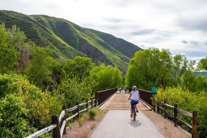 bike riding Snowmass Rio Grande trail