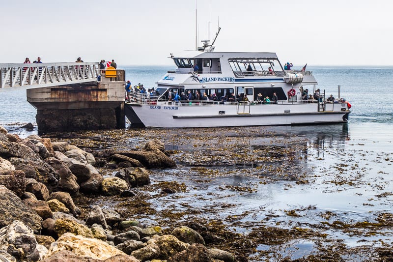 Channel Islands National Park ferry docked at the jetty