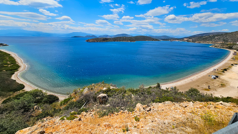 panoramic view of kondyli beach