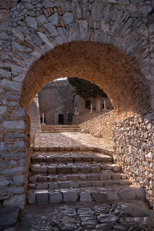 An arch covered path