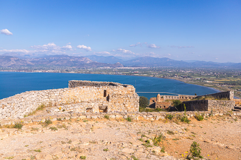 fortress wall with views of sea