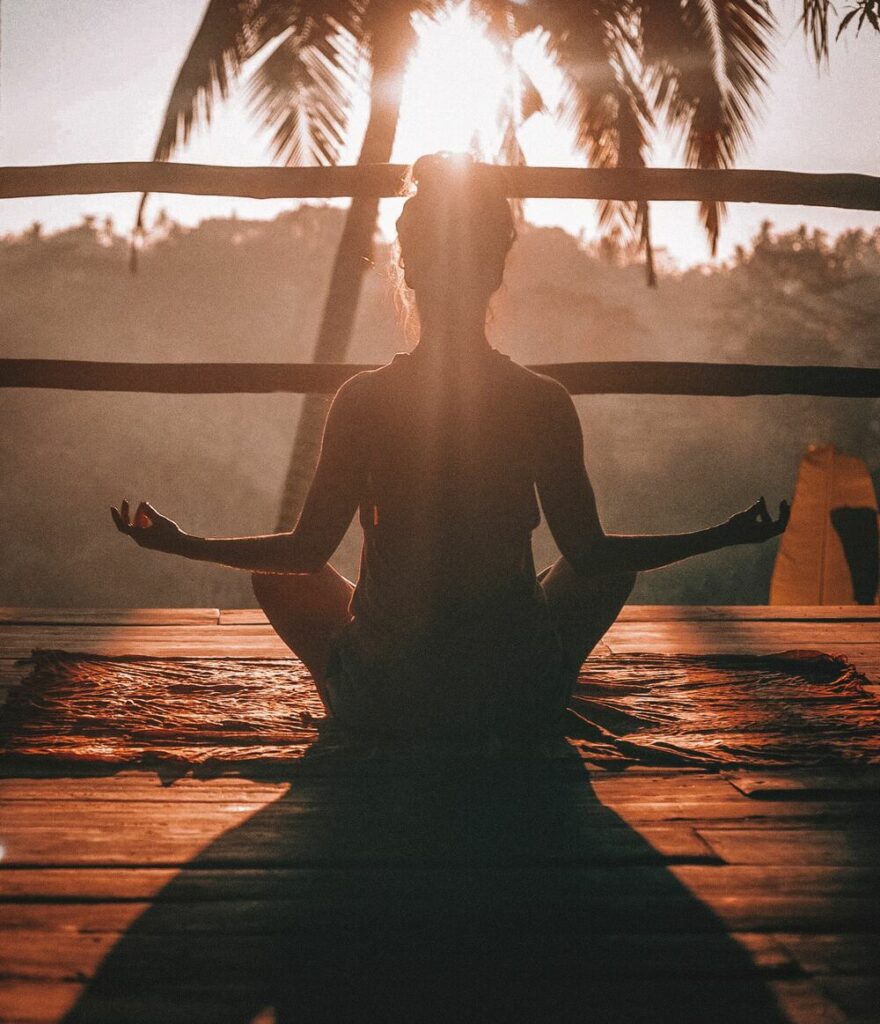 person meditating