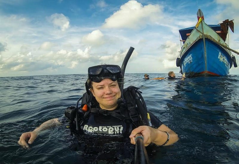 girl snorkeling in Thailand - 