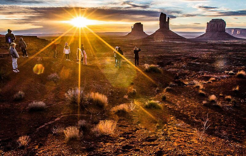 Sunset at Monument Valley