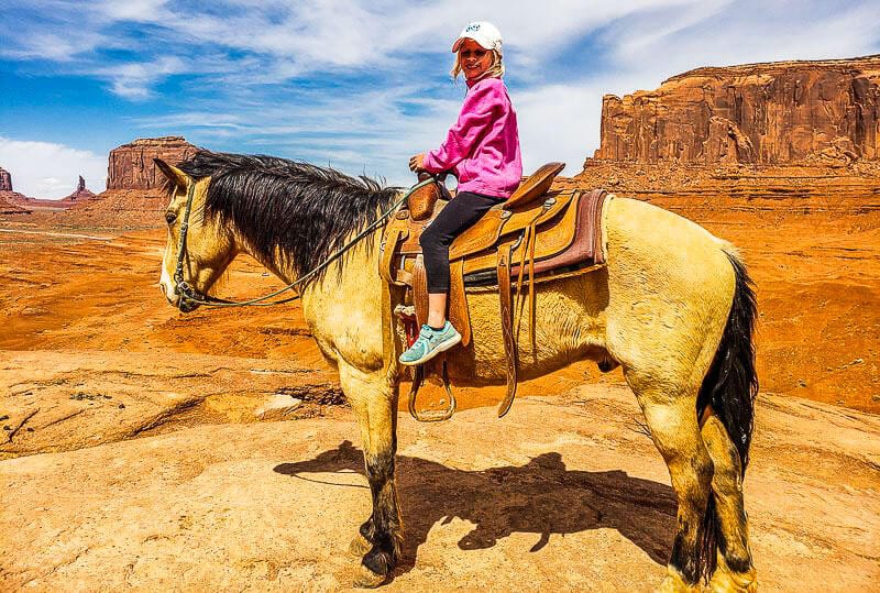 horseback riding at Monument Valley