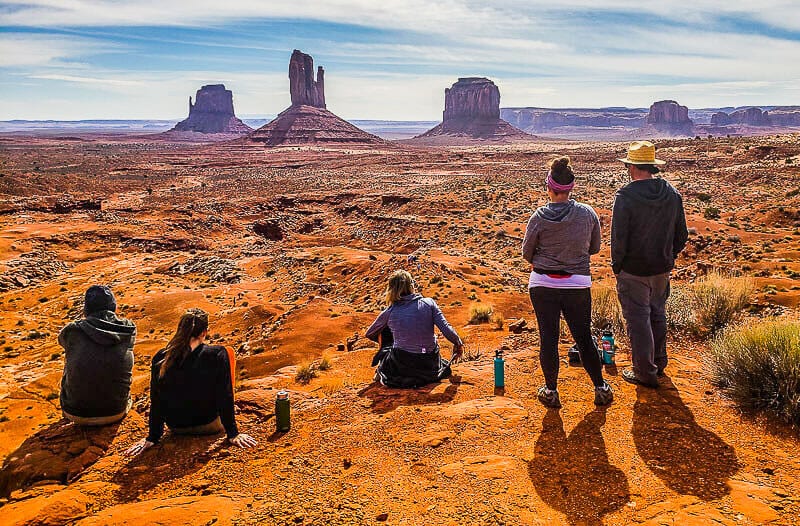 Sitting down in the desert at Monument Valley Navajo Tribal Park 