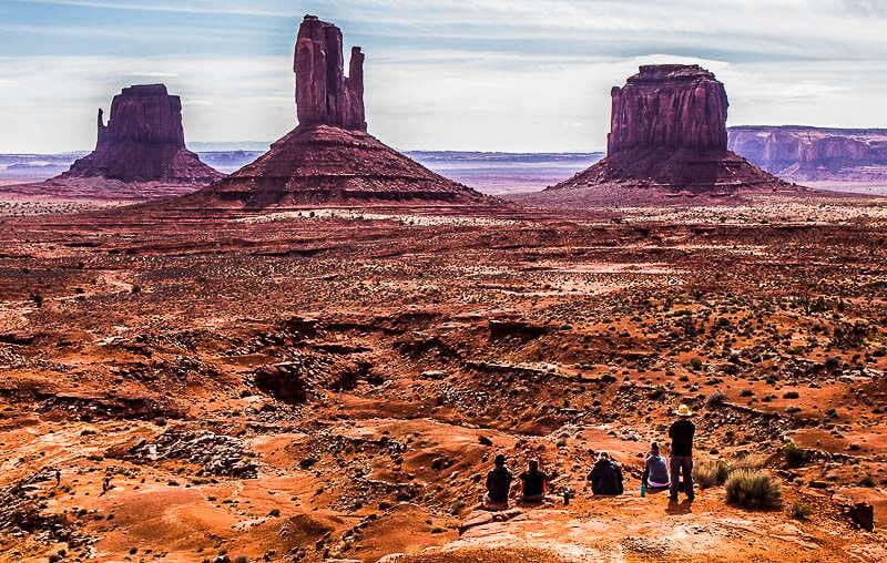 The huge rocks at Monument Valley