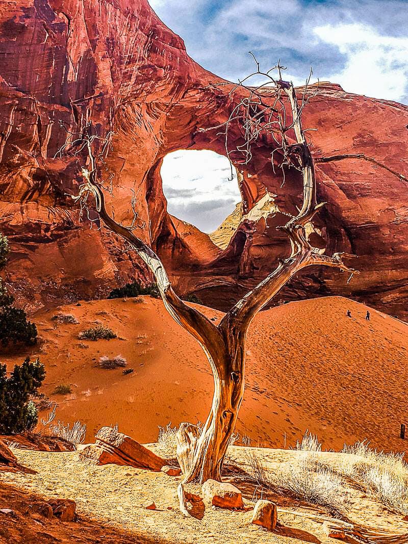 A stunning dune in Monument Valley called the ear of the wind