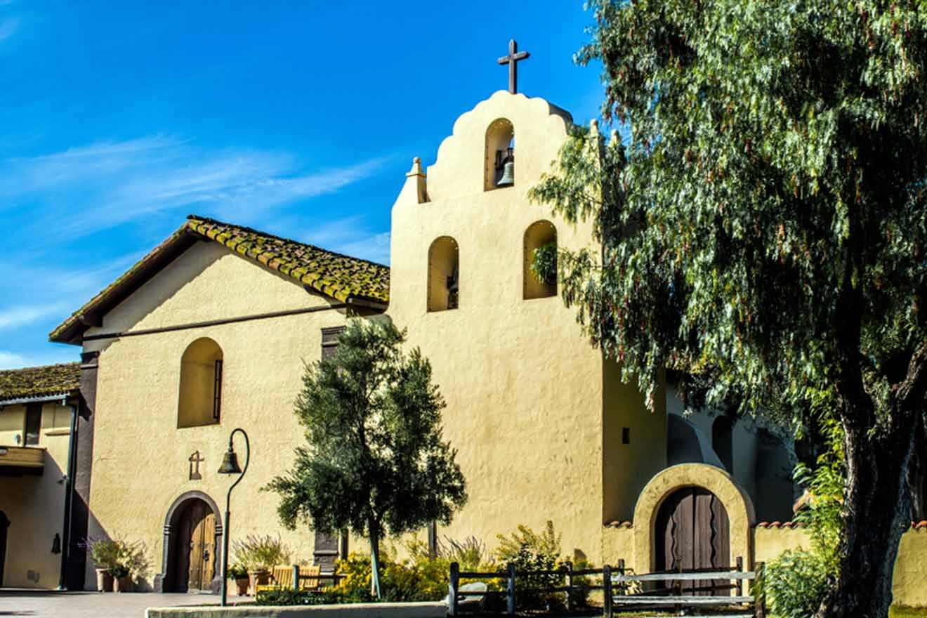 a church with a cross on the top of it