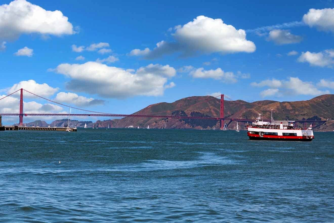 a large boat in a large body of water