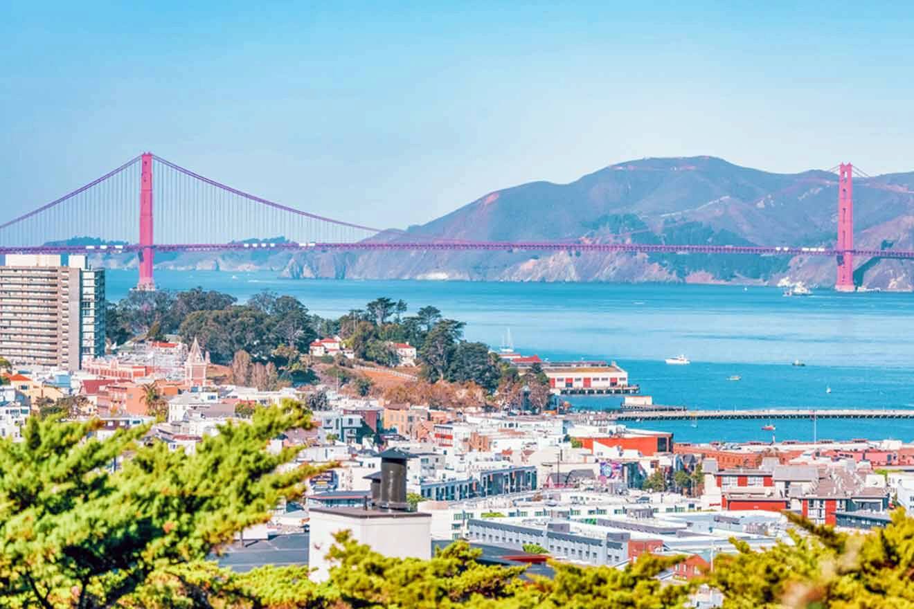 a view of the golden gate bridge in san francisco