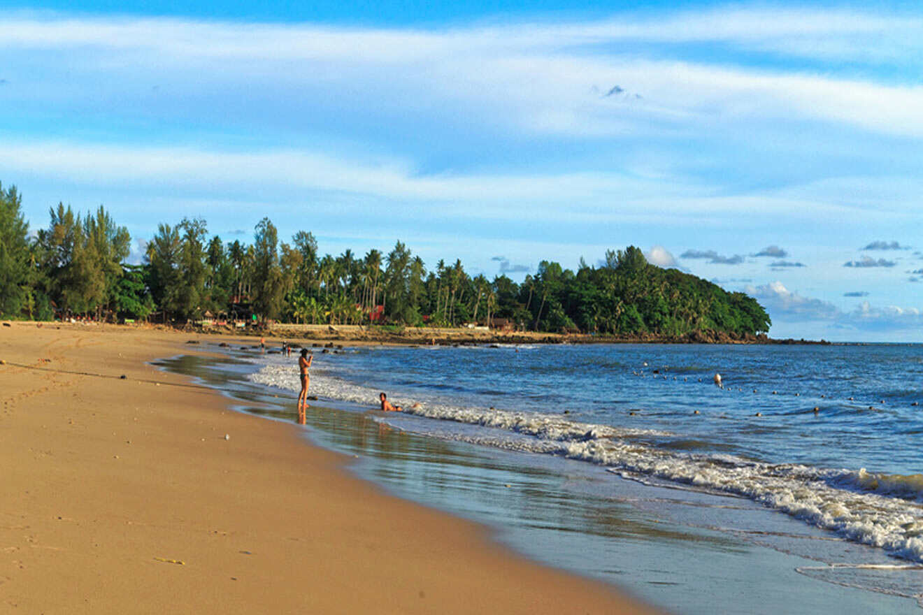 a person walking on the beach