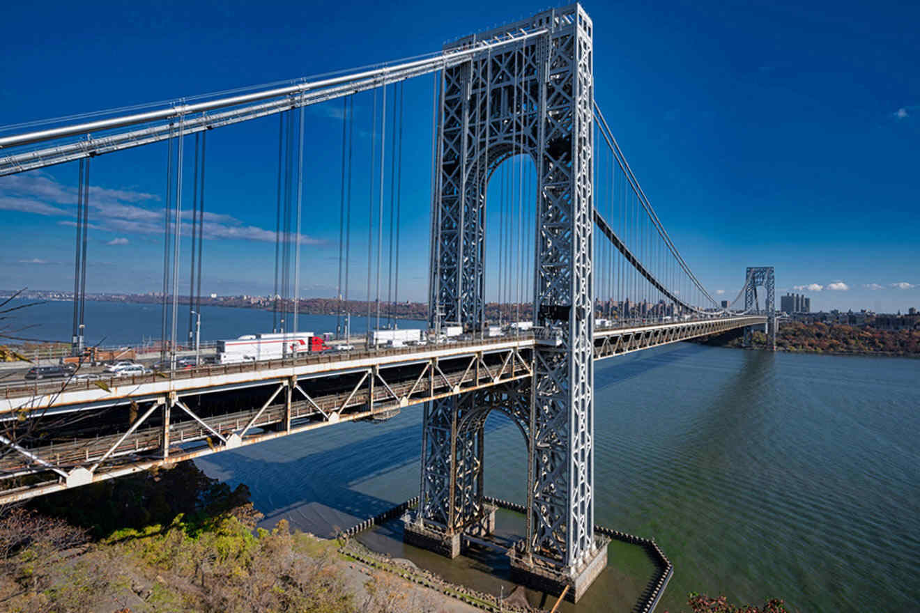 a large bridge spanning over the water