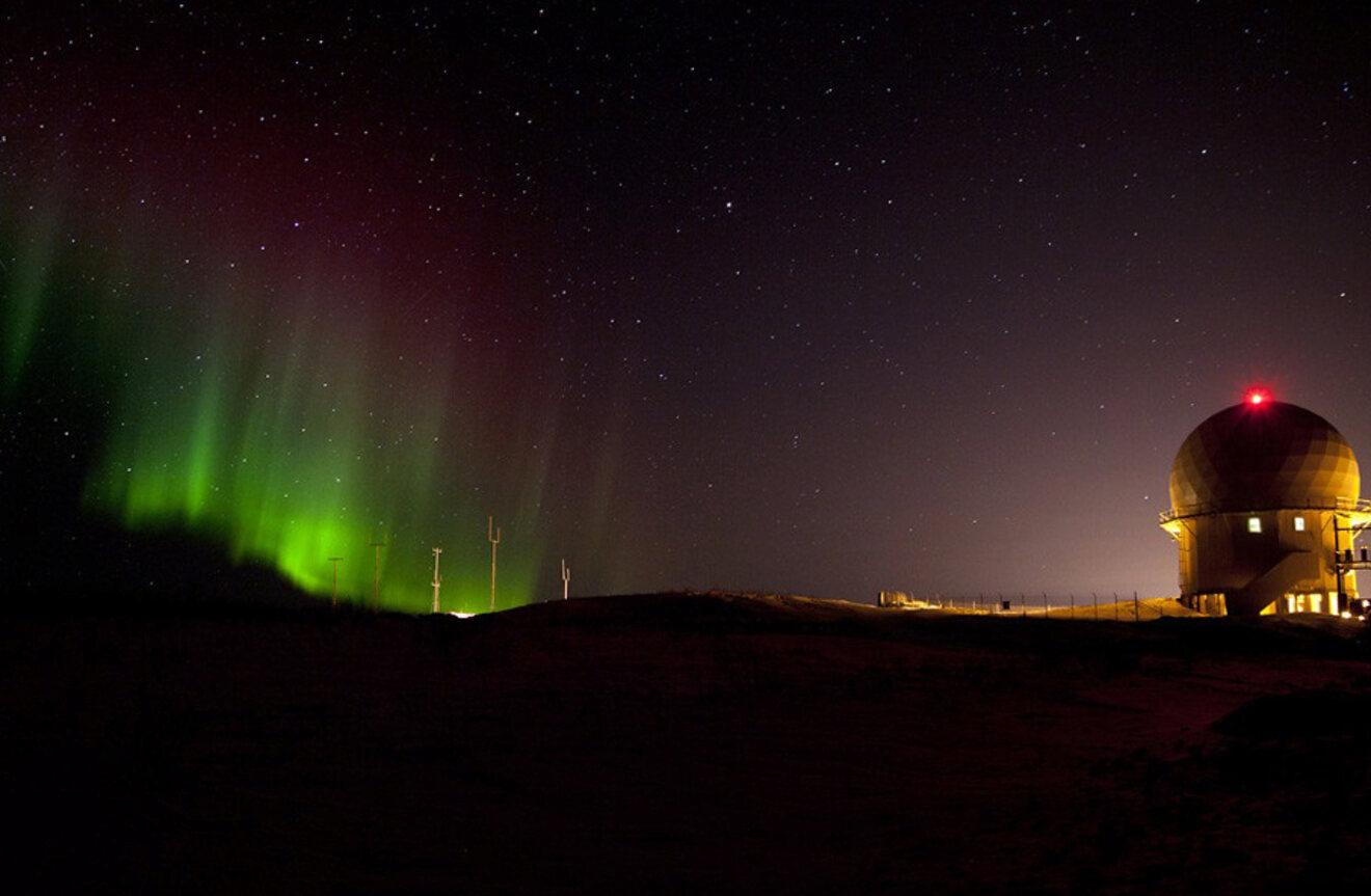 View of Northern Lights next to Murphy Dome