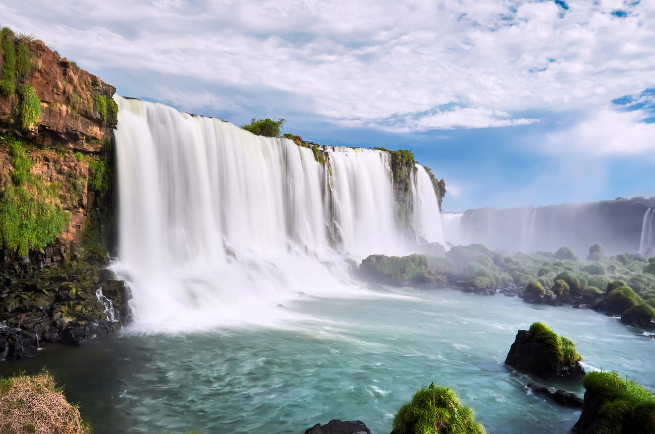 a large waterfall 