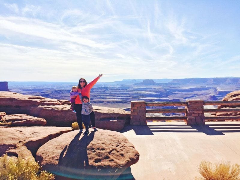 Bethaney, Reuben and Hazel from Flashpacker Family, Canyonlands National Park, Utah