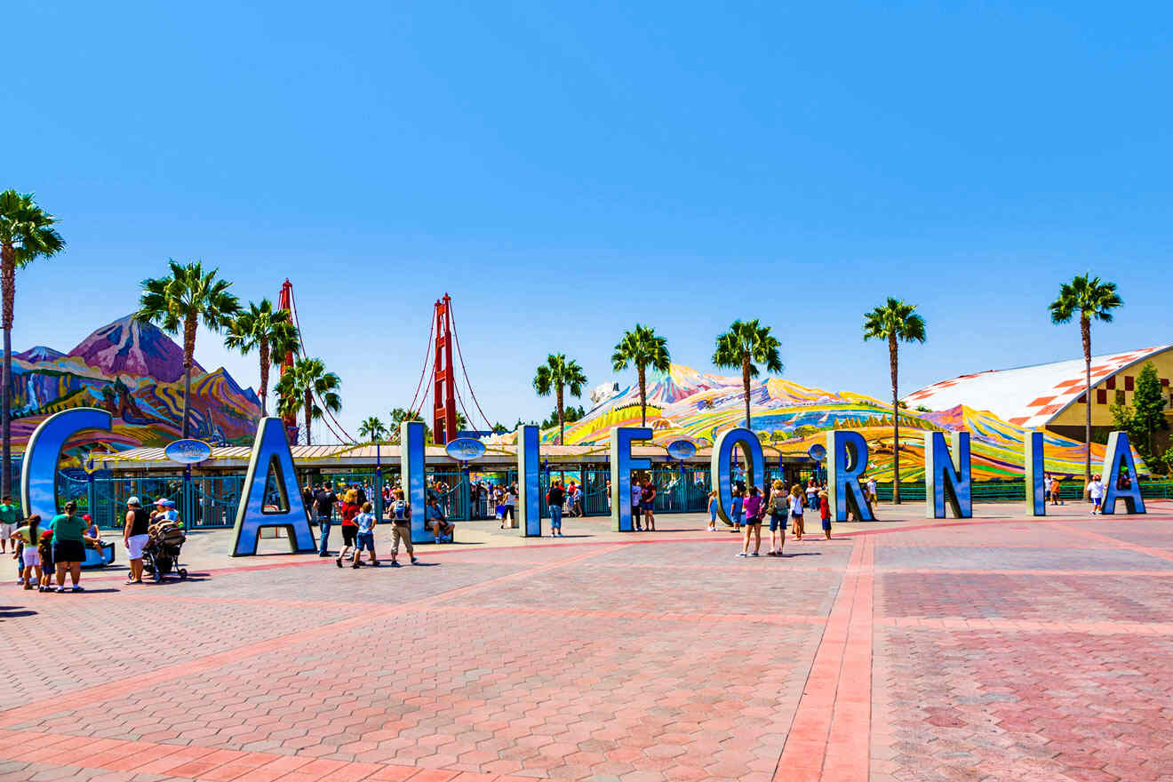 California letters near Disneyland