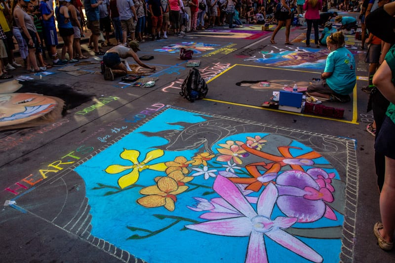 chalk drawing on pavement Chalk Art Festival Denver (2)