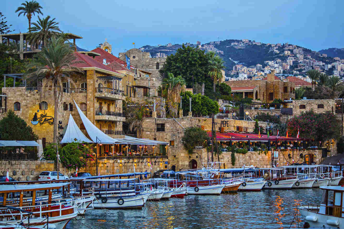 View of Byblos marina